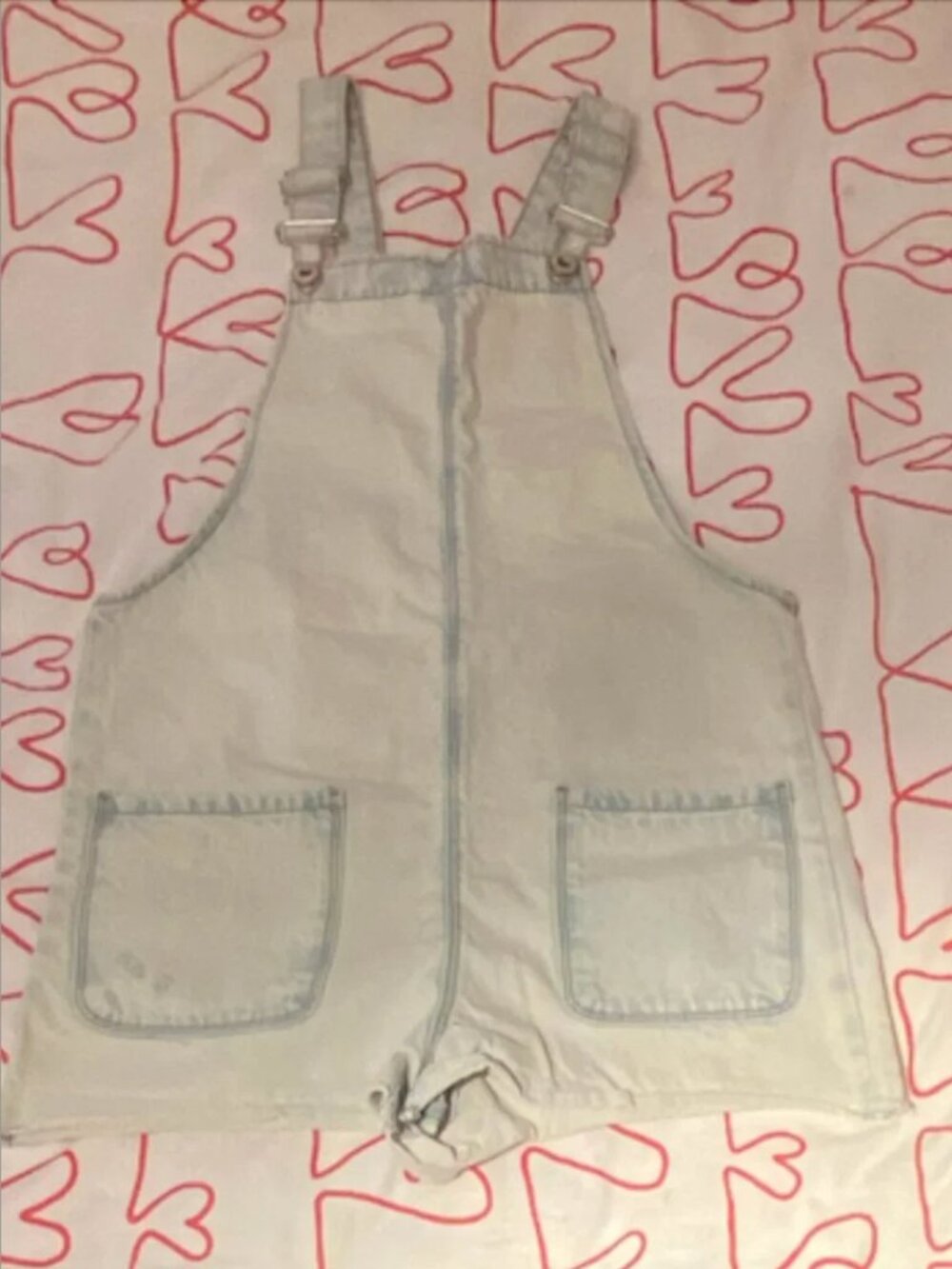 Zara Girls Light Wash Denim Short Overalls Romper Girls 13-14